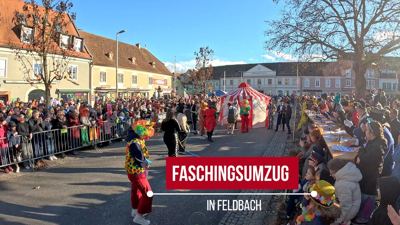 Faschingsumzug in Feldbach 2026 | Alle Auftritte und Wägen | Austria | vulkantv.at