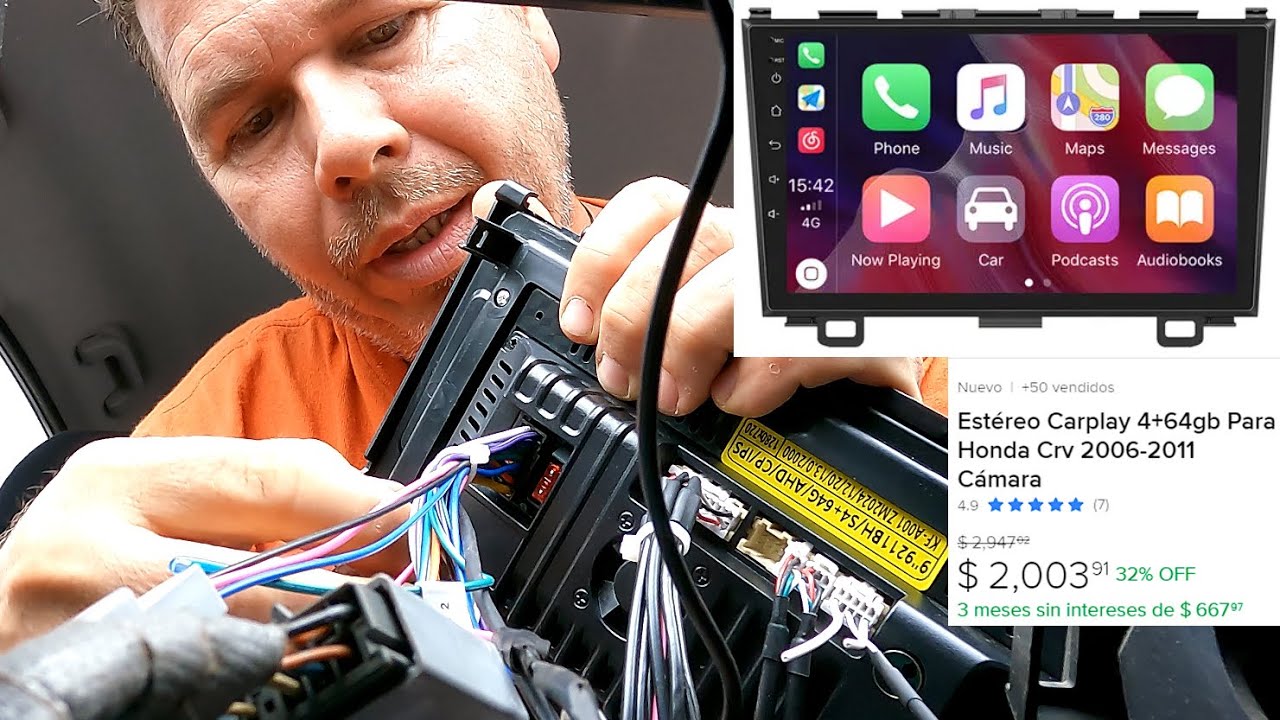 Cómo reemplazar el radio de Honda CR-V 2007-2011 por uno moderno con Android Auto y cámara reversa