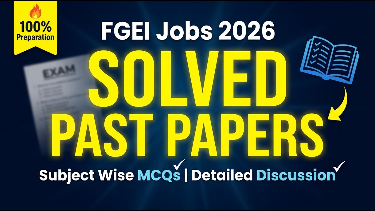 FGEI Preparation 2026 | Solved Past Papers EST UDC LDC Assistant + Detailed MCQs Discussion