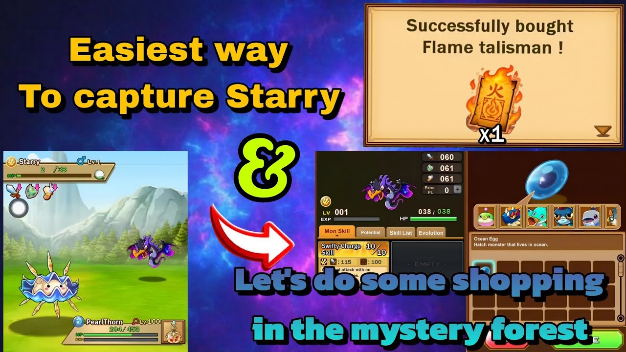 Easiest way to capture Starry 🌟 & Let's do some shopping in the mystery forest event || Bulu Monster