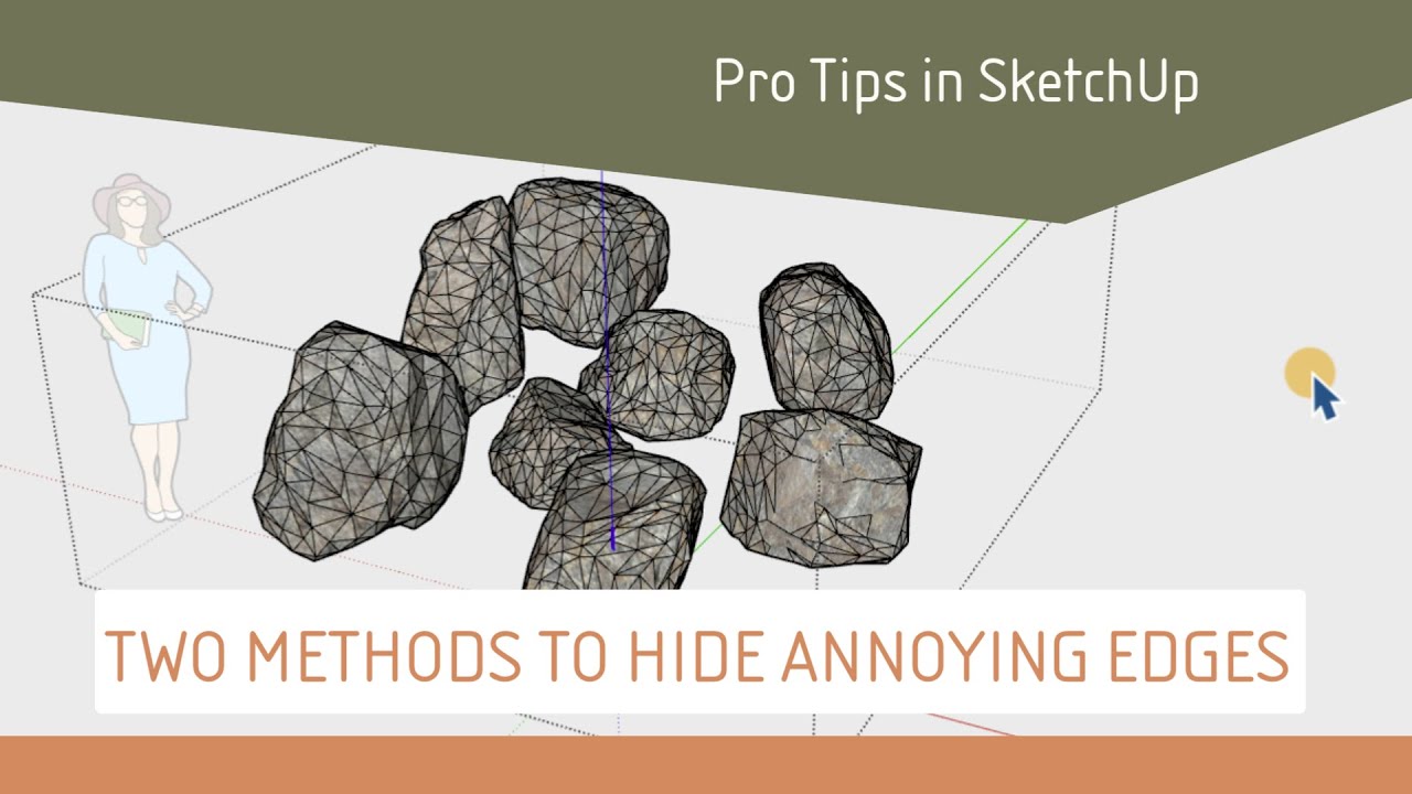 SketchUp Pro Tip: Two easy methods to hide edges of objects