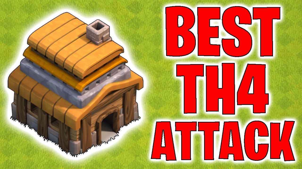 BEST TH4 Attack Strategy - Clash of Clans 2021
