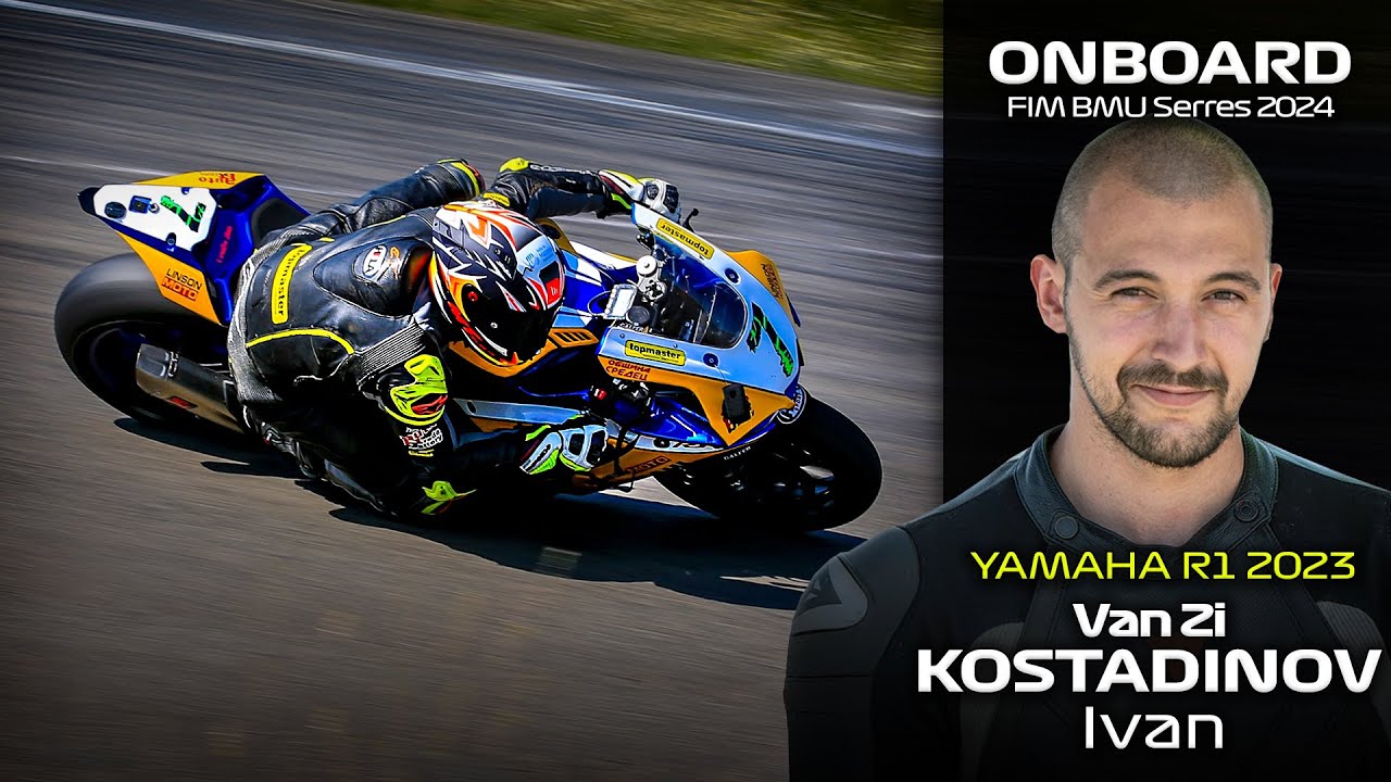 ONBOARD: Ivan Kostadinov (Van Zi) - Yamaha R1 - F1000 - FIM BMU Serres 2024 | Race 2
