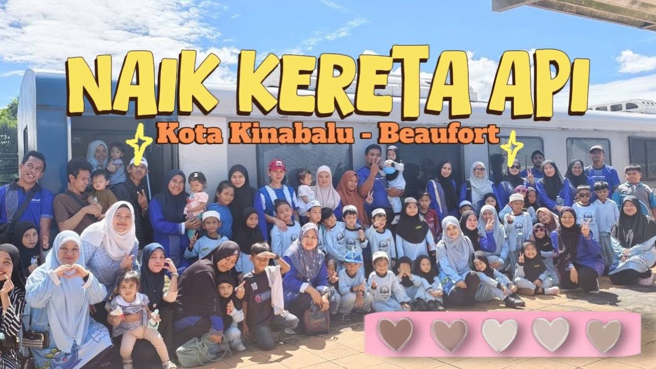 VLOG - Risa Firstday Naik Kereta Api || Kota Kinabalu - Beaufort Sabah 💞 #train  #keretaapi 