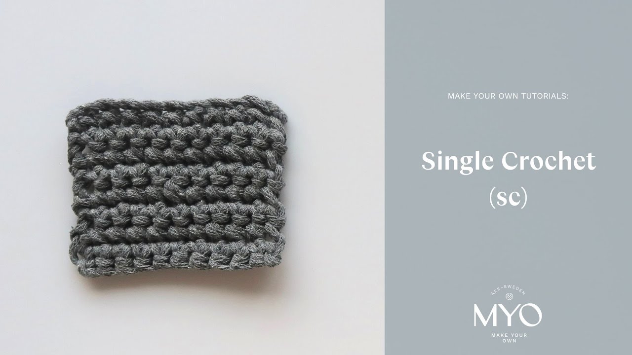 How to make Single Crochet | Hur du virkar fasta maskor