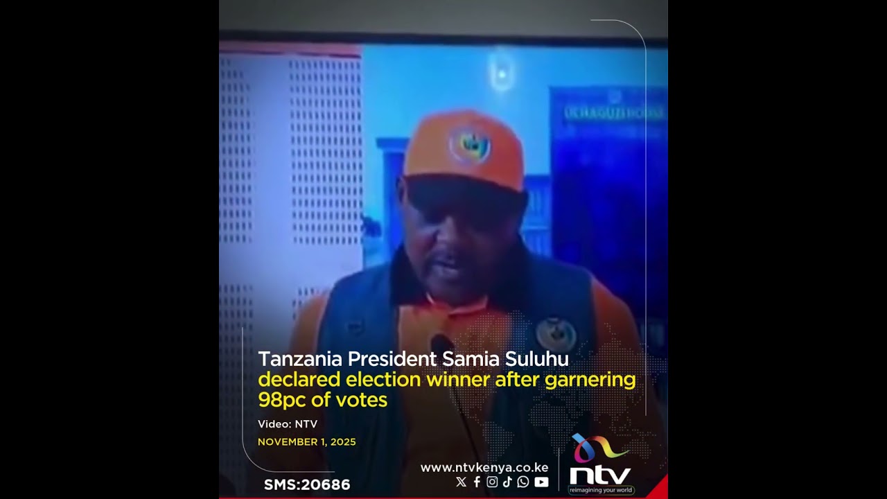 Президент Танзании Самиа Сулуху объявлен победителем выборов, набрав 98% голосов