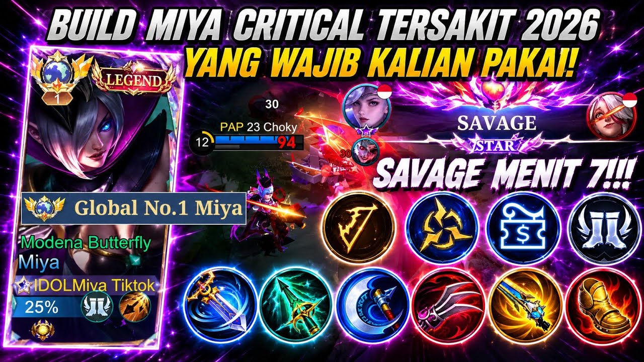 SAVAGE MIYA! THIS IS THE HARDEST-HITTING MIYA BUILD AND EMBLEM YOU MUST USE!! - MLBB