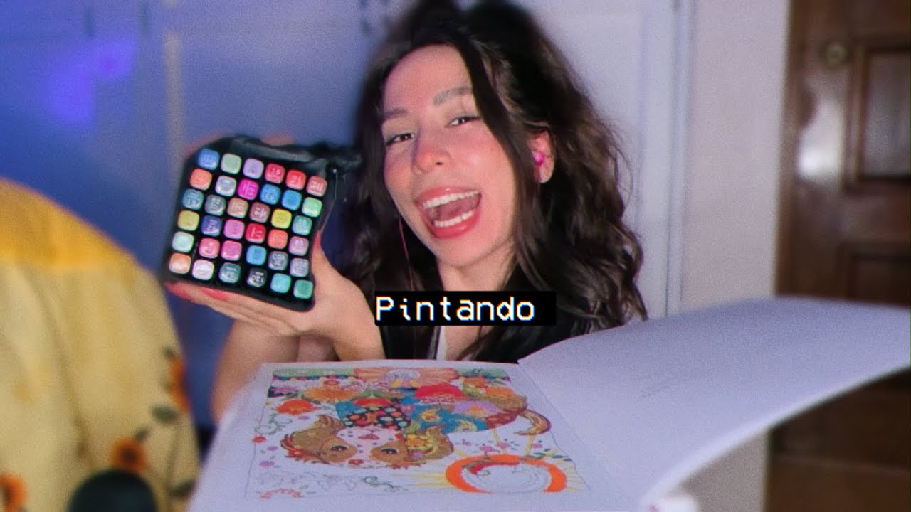 ASMR pintando y masticando chicle | con lluvia 🌧 platicando
