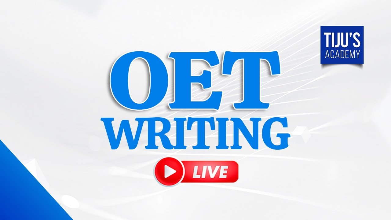 Letter to Dietician | OET Writing | Tiju's Academy