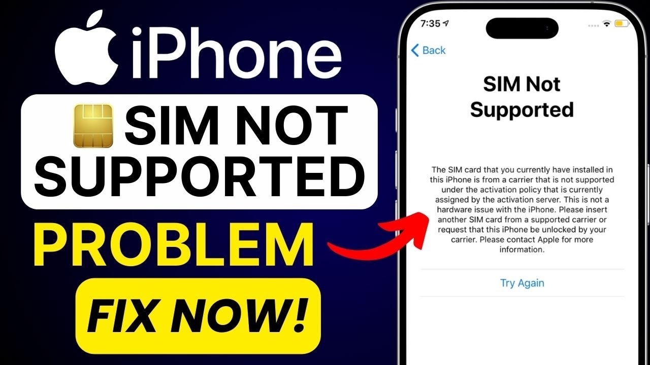 Fix iPhone SIM Not Supported | iPhone SIM Error | Cannot Activate SIM iPhone