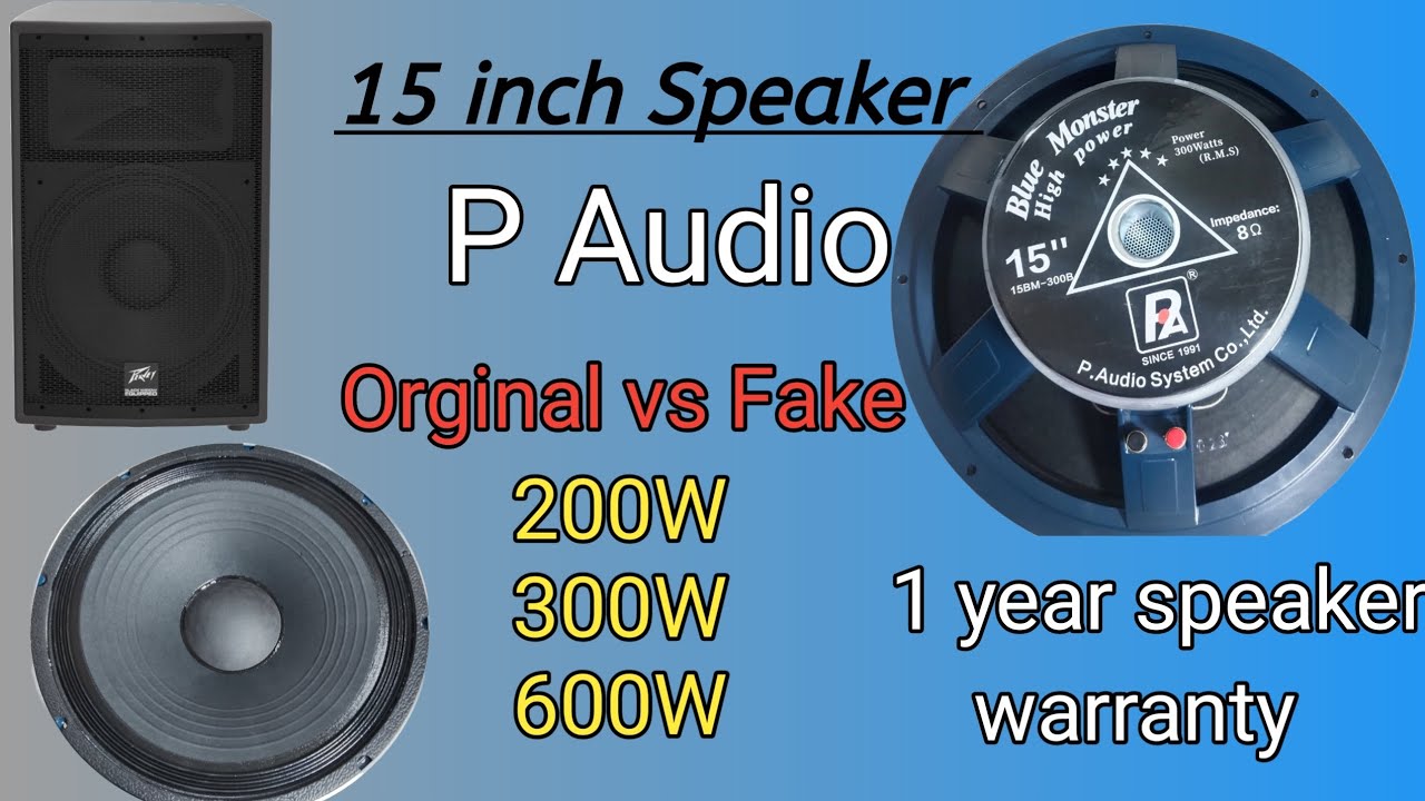 15inch 300W  P Audio Blue Monister Speaker Orginal vs Fake // Blue Monister// 03408604338