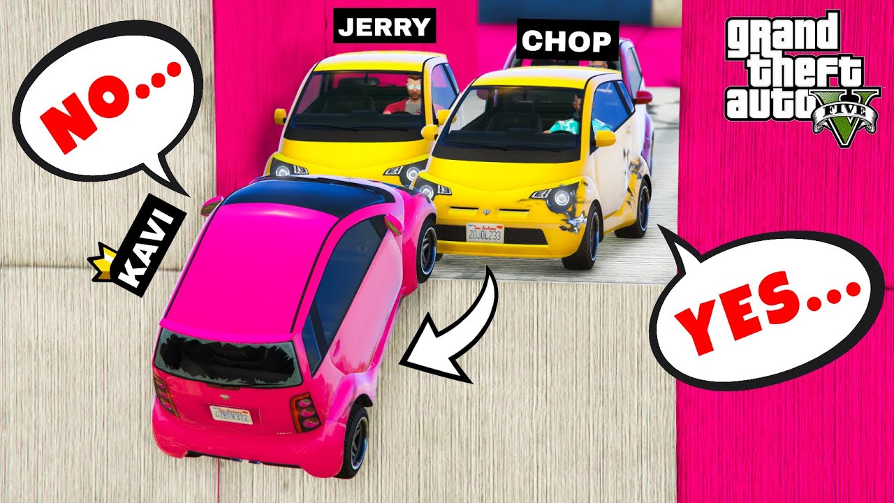 KAVI FRIENDS ARE SO MUCH CRAZY IN GTA 5 PARKOUR STUNT RACE