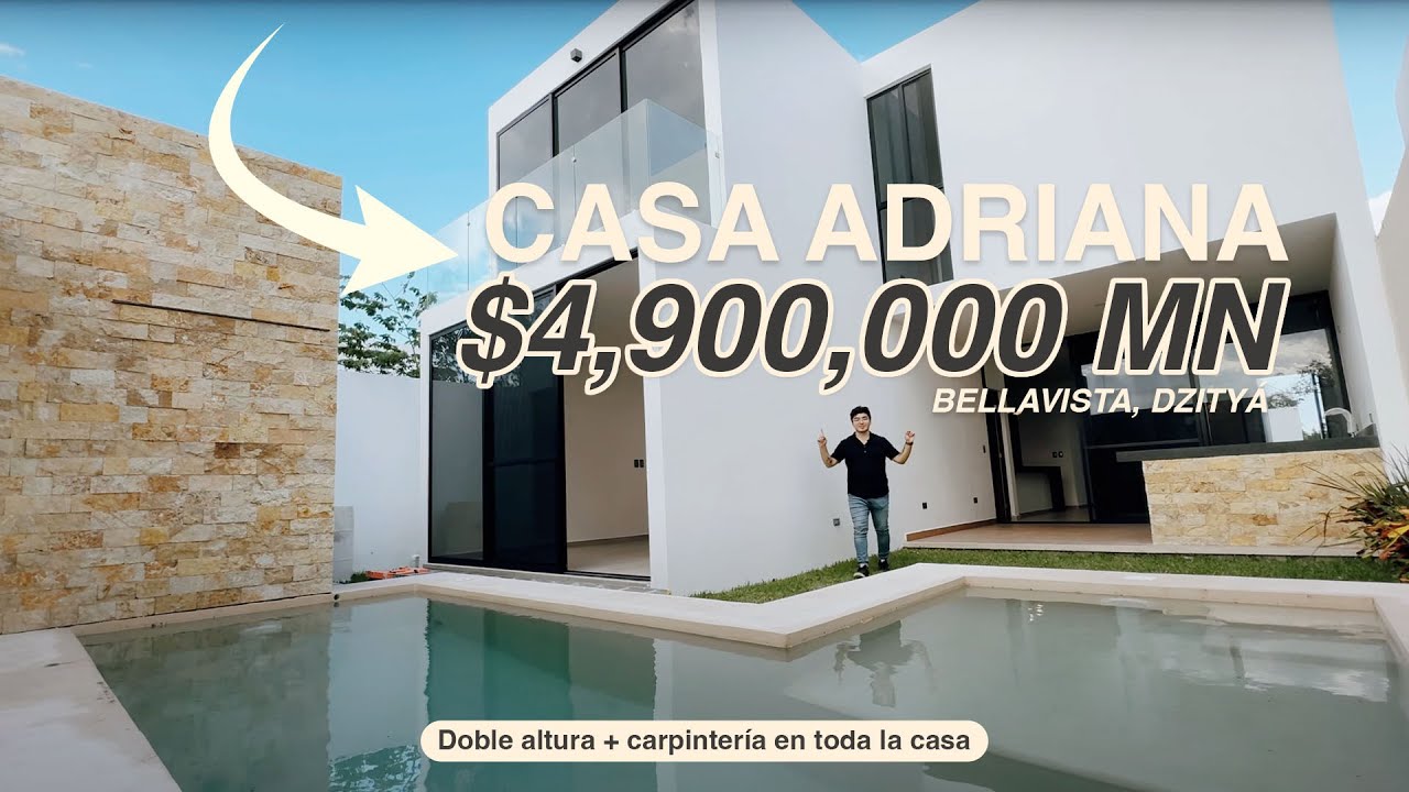 🏠CASA EN VENTA EN MÉRIDA, YUCATÁN 🇲🇽 ¡Doble altura, cocina equipada y diseño moderno en Dzityá!