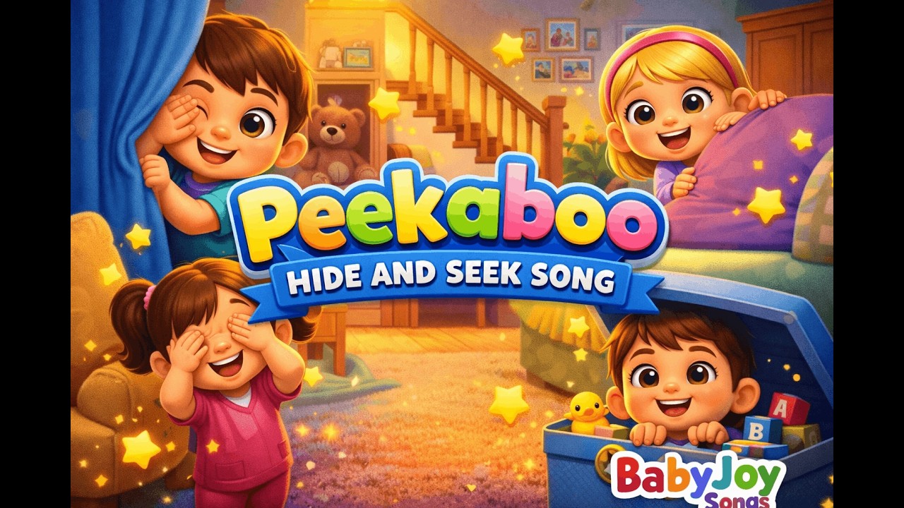 Peekaboo Hide and Seek Song 🏠✨ Nursery Rhymes for Toddlers | BabyJoy Songs