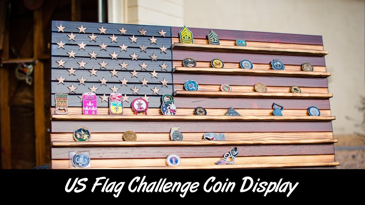 US Flag Challenge Coin Display
