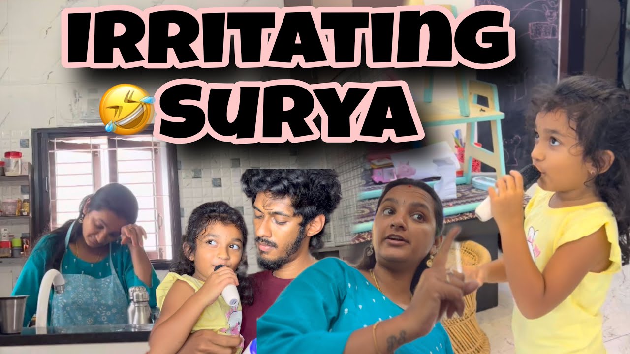 Irritating surya 🤣😂| she gets angry on saanu 🤯 #saanvikashree 