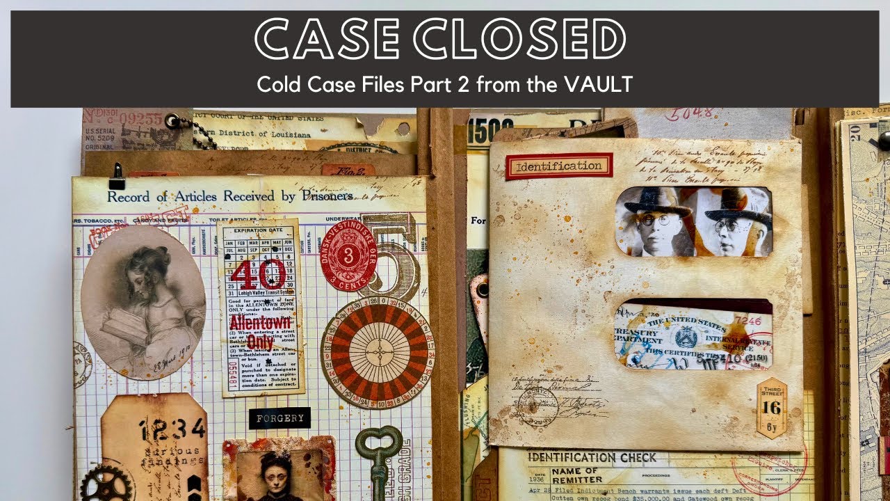 Cold Case Files Pt. 2: Hinged Folder Element, Detective Badge, & Grid Page Layout | Case Closed Cont