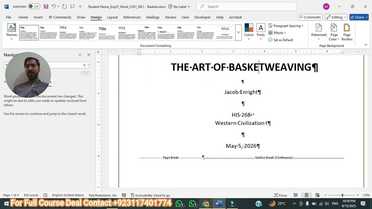 Exp25_Word_Ch01_ML1_Baskets | Exp25 Word Ch01 ML1 Baskets | Exp25 Word Chapter01 Mid Level 1 Baskets