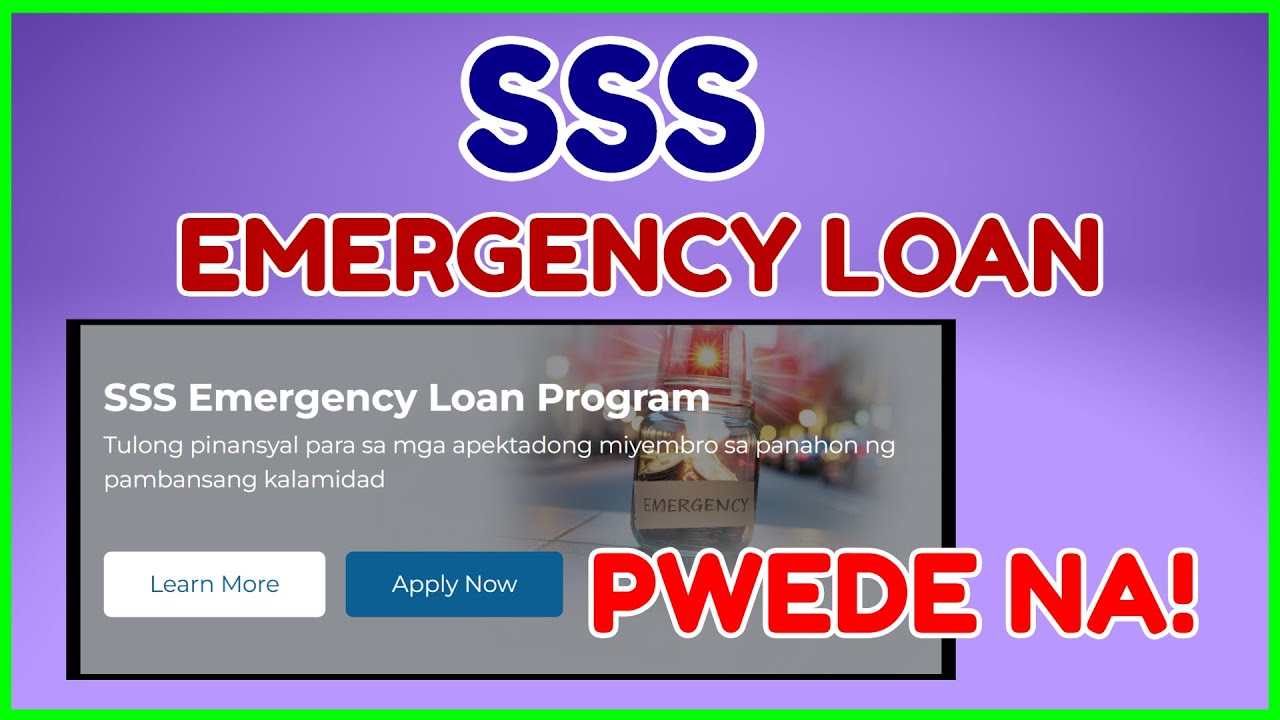 Paano Mag-Apply Online SSS Emergency Calamity Loan? How to Apply Emergency Loan SSS Online?