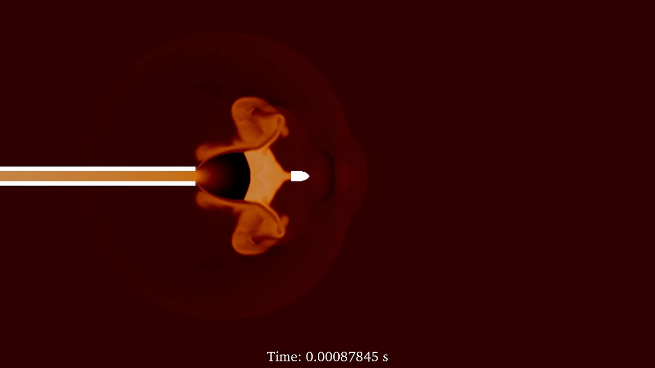 CFD simulation of a bullet fired