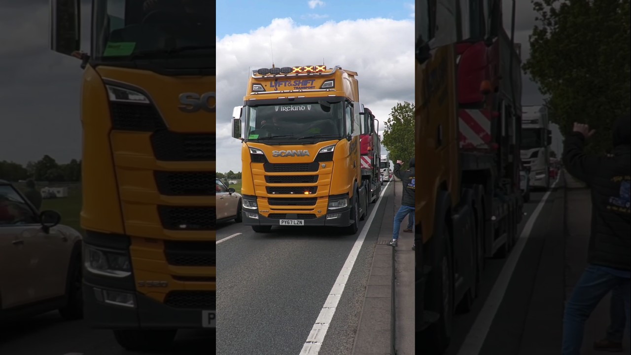 SCANIA S520 V8 | Lift & Shift Transport - Truckfest Lincoln leaving #truck