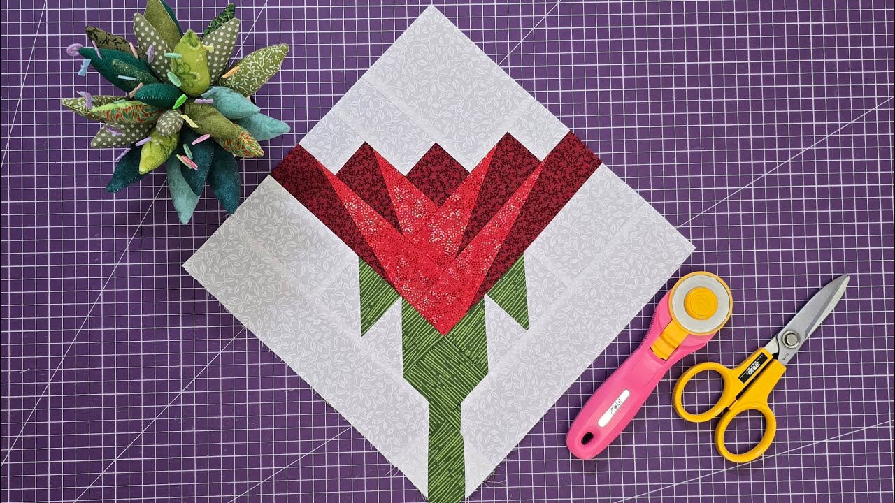 Patchwork tutorial: fantastic quilt pattern just with a simple trick to reuse scrap fabrics
