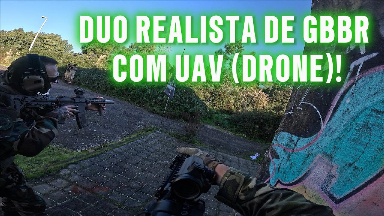 Airsoft Duo Tático Realista de GBBR com UAV (Drone)! | VALONGO