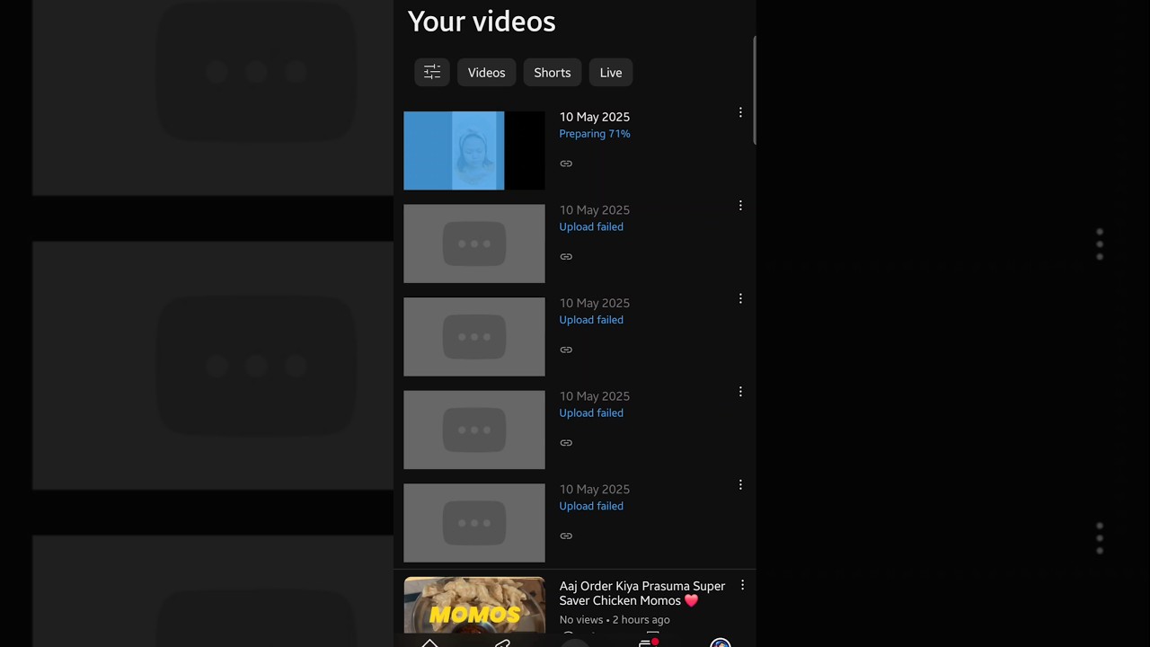Short Video Upload Failed Problem 2025 | Youtube Short Video Upload Problem 2025 Resolved