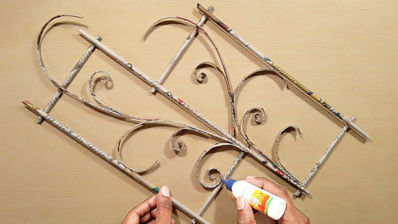 Beautiful Newspaper Decoration - Home Decor Ideas - Paper Crofts - Wall Decoration Ideas - Handmade