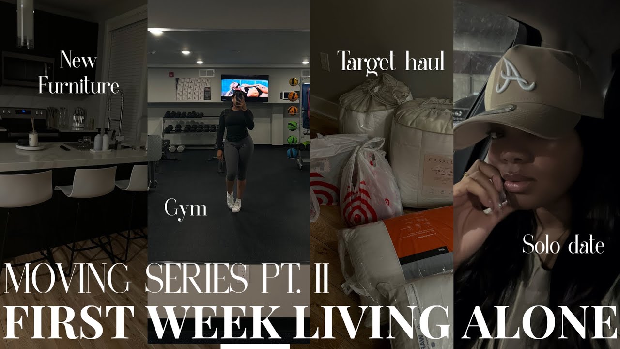 FIRST WEEK LIVING ALONE| moving in+ new furniture + deep cleaning+ shopping/ home updates + more