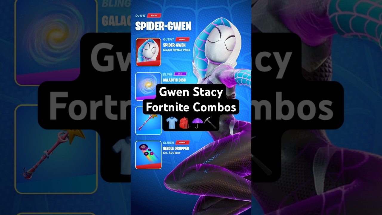 Best Spider-Gwen Fortnite Skin Combos! Made /w Dilly 🥒
