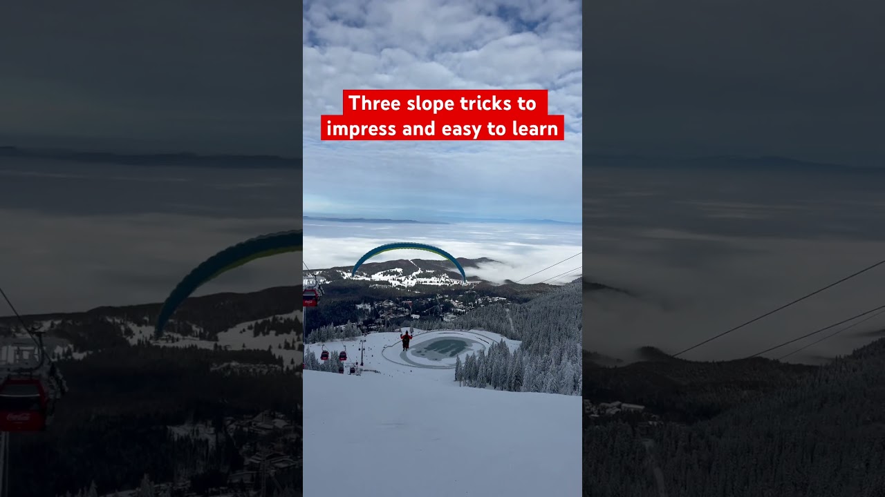 Three slope tricks to impress ⛷️ 🔥 easy to learn 🤭 
