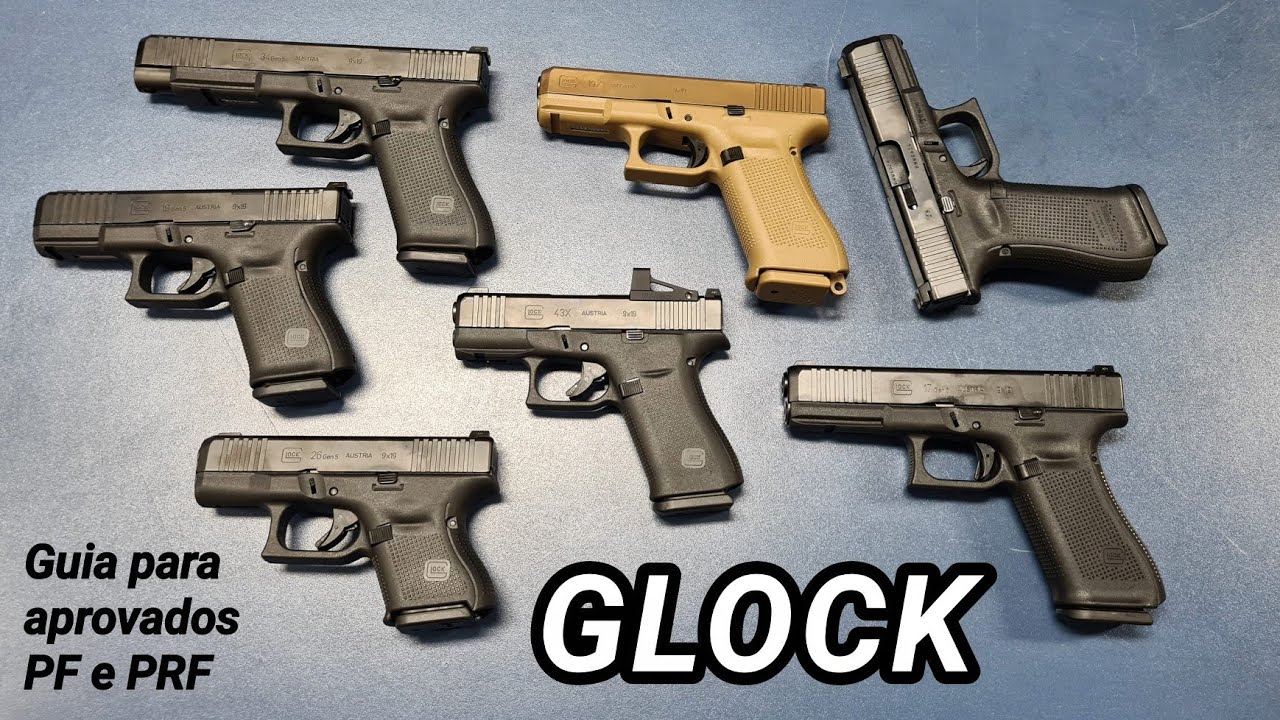 Todas as Glocks 9mm para porte velado, qual a melhor? V&aacute;rios tamanhos. G43X vs G19, G19X, G26, G17