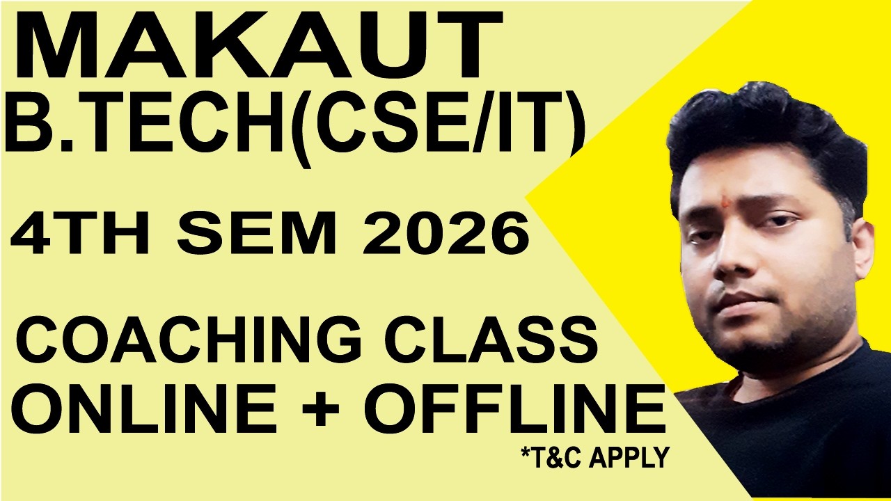 MAKAUT B.TECH 4TH SEM CSE IT 2026 ONLINE TUITION CLASS | EASY NOTES