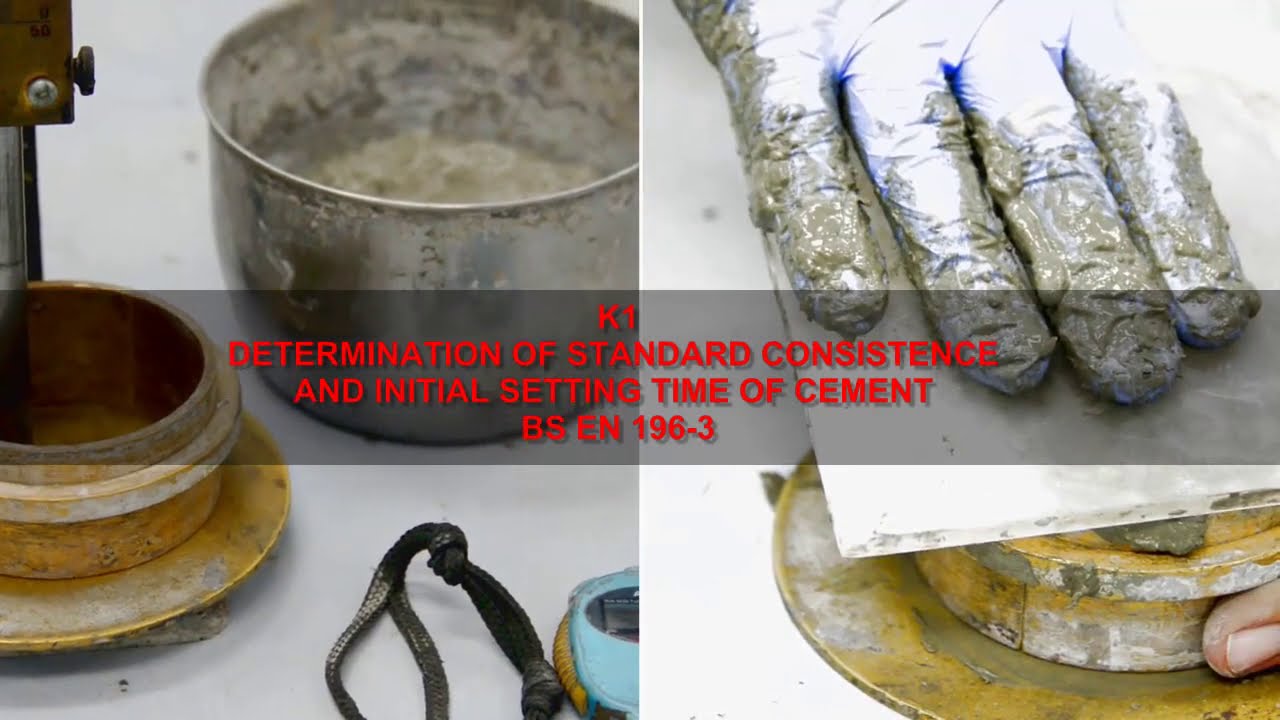 Determination of Standard Consistence and Initial Setting Time of Cement