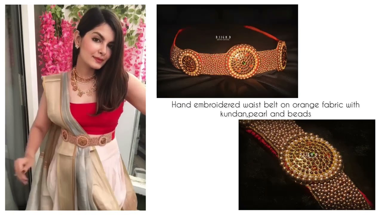 Hand embroidered waist belts from the House of D.Sign.D