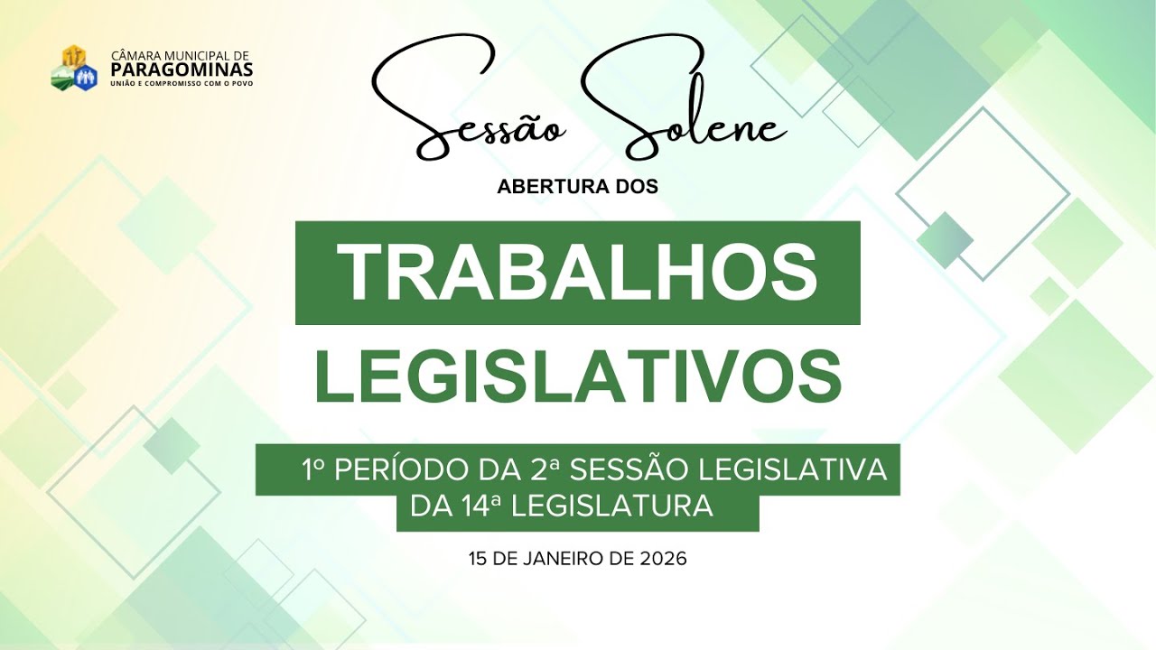 Câmara Municipal de Paragominas - Sessão Sonele 15/01/2026