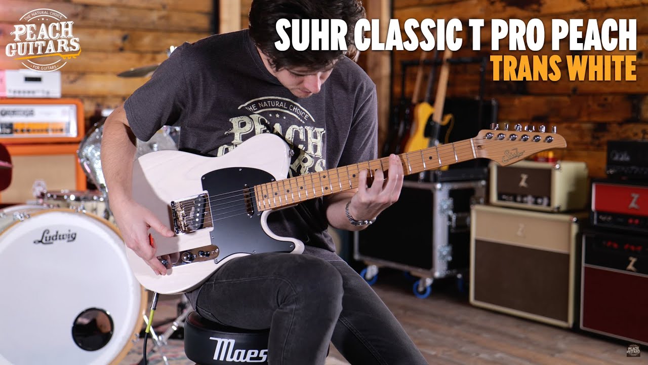 No Talking...Just Tones | Suhr Classic T Pro Peach LTD - Trans White - Roasted Maple Neck