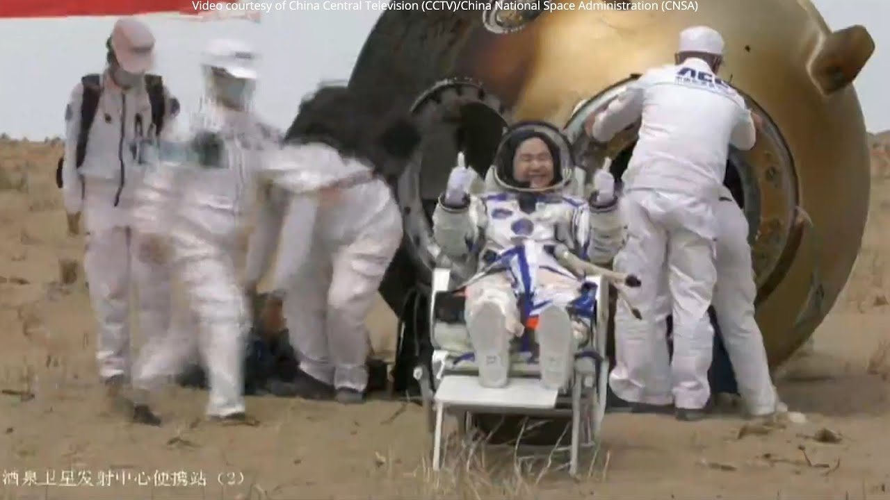 Shenzhou-19 astronauts egress