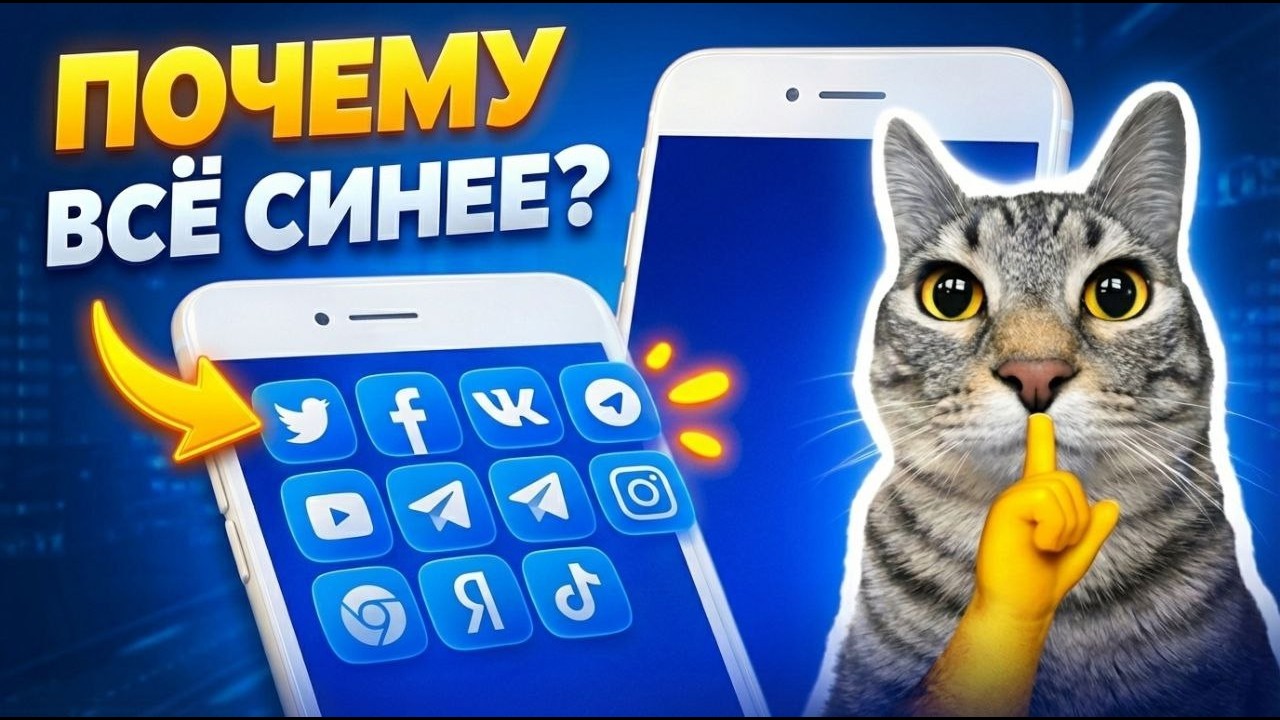 Почему весь интернет стал одинаковым? 50 оттенков синего интернета