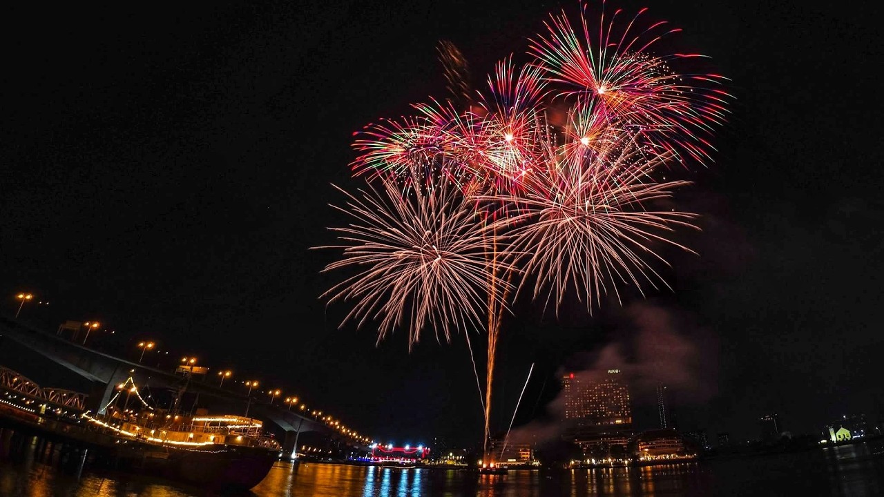 Valentine's Day Fireworks Show @ Avani+ Riverside Bangkok Hotel