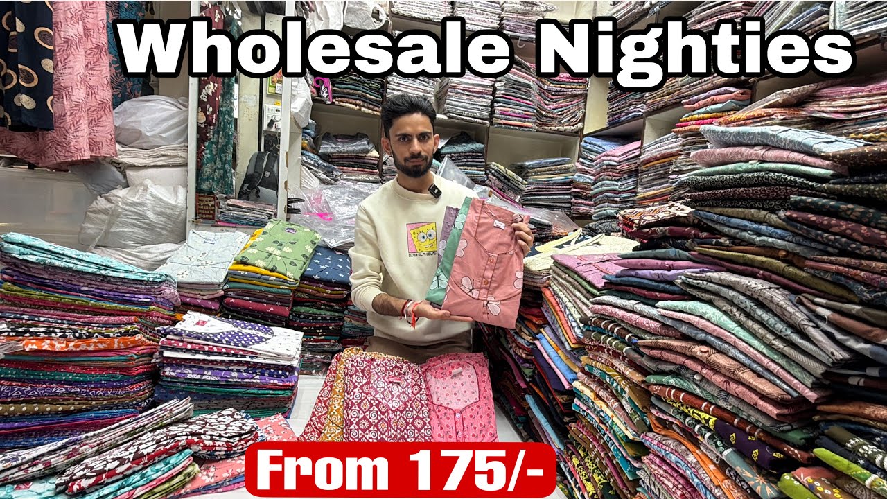 Chickpet Bangalore Wholesale Nighties From 175/-🚨Single piece courier available.