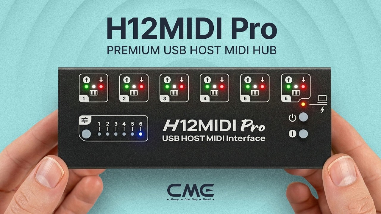 CME H12MIDI Pro - Portable MIDI Router, USB Host MIDI Hub & Interface - In 1 min by @ScottUhlMusic