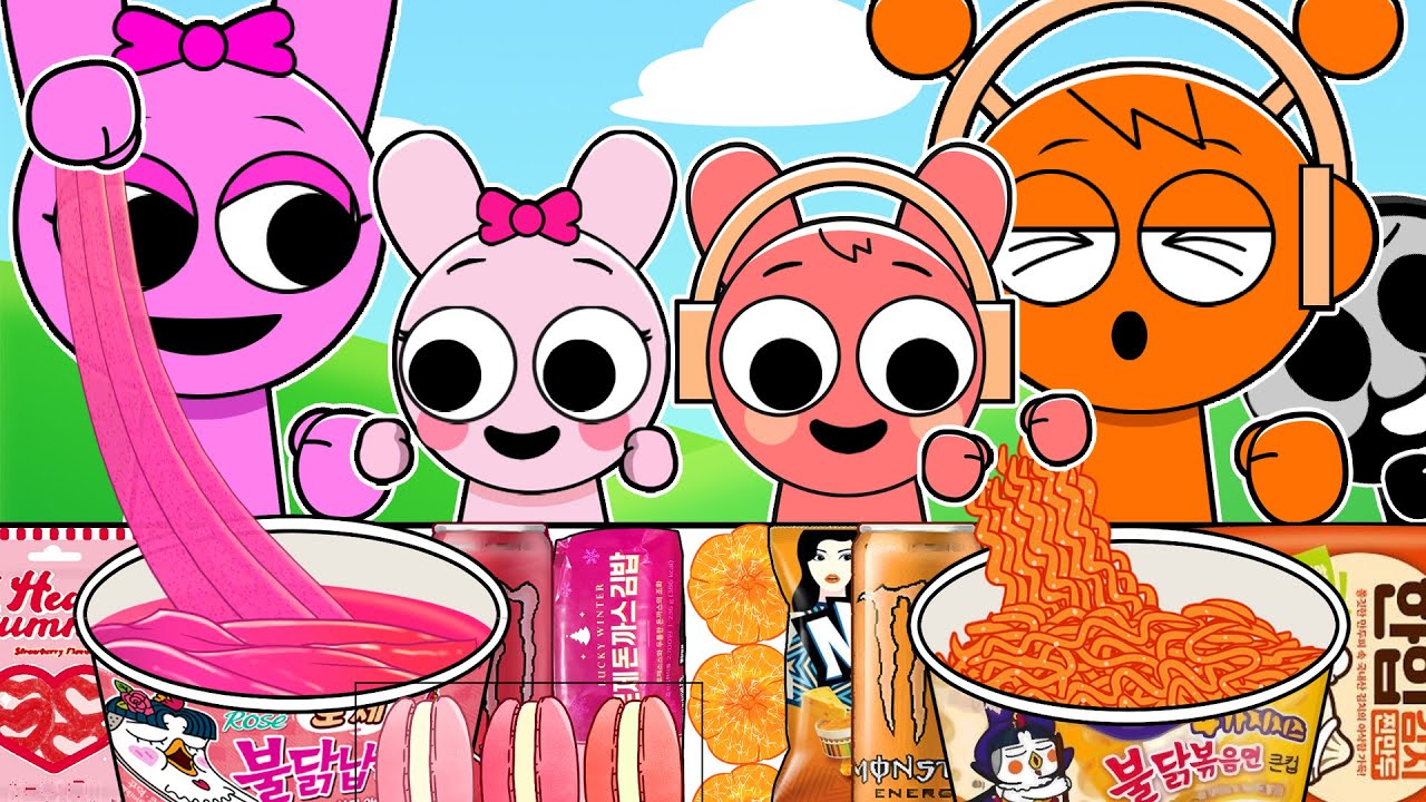 Incredibox Sprunki - PINKY and OREN are having twins! Pinki VS Oren MUKBANG | Animation
