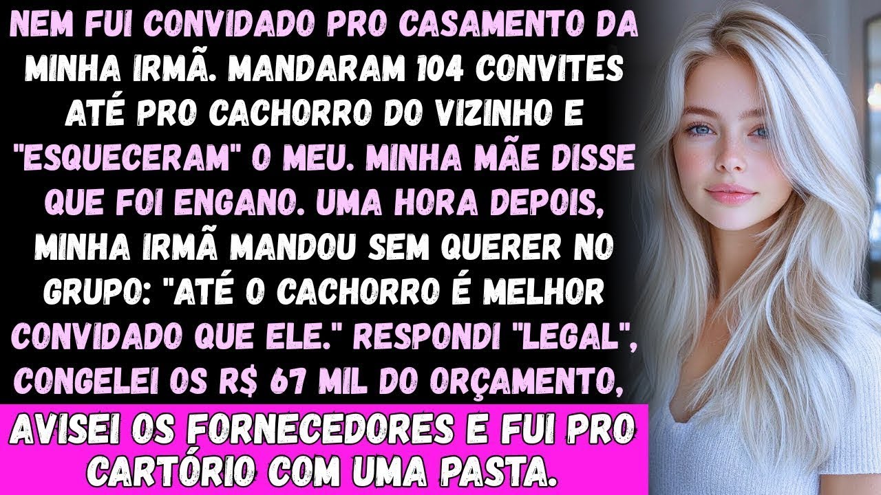 Eu Não Fui Convidada pro Casamento da Minha Própria Irmã. Eles Mandaram 104 Convites — Até pro Cacho
