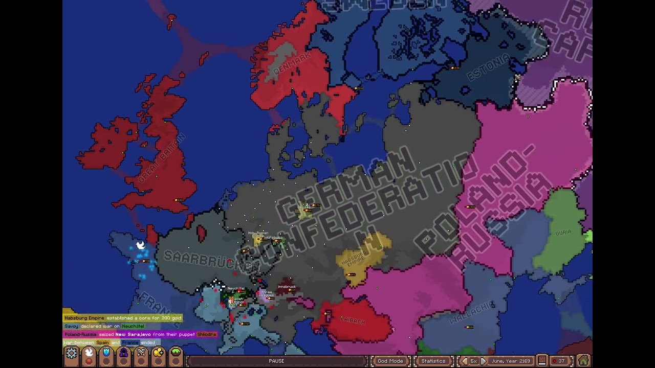 Ages Of Conflict 1792 Map But Prussia Has MAX POWER | Ages Of Conflict