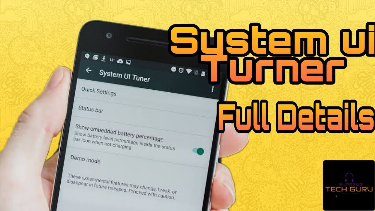 How to enable system ui tuner | Remove system ui tuner |Customize status bar |  [SYSTEM UI TUNER]
