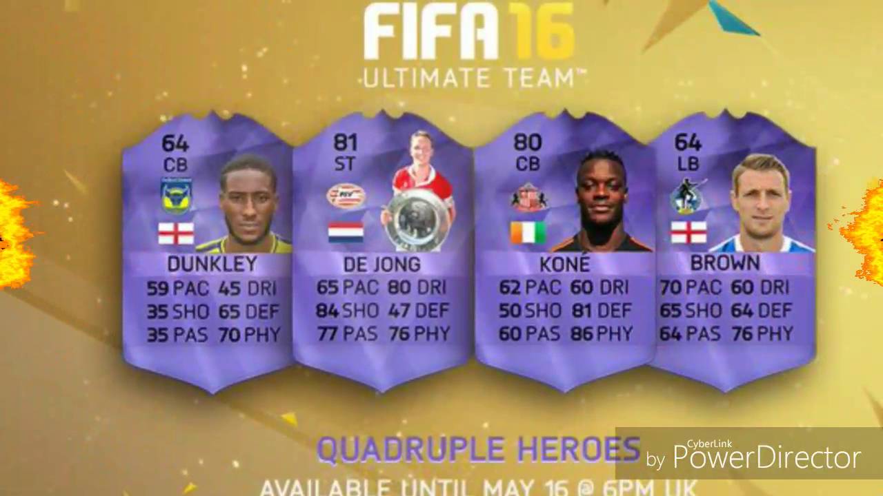 NEW HERO! HERO DE JONG, KONE, BROWN, DUNKLEY! PACK NOW! FIFA 16 UT! FUT NEWS! | maulfaul