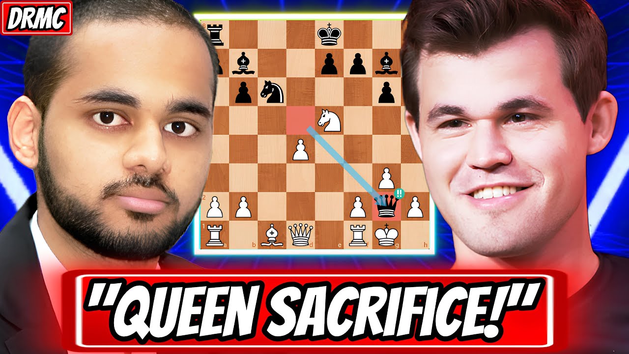 Magnus Carlsen SHOCKS Arjun Erigaisi w/ NUCLEAR Queen Sacrifice! (Magnus Vs Arjun Erigaisi 2024!)
