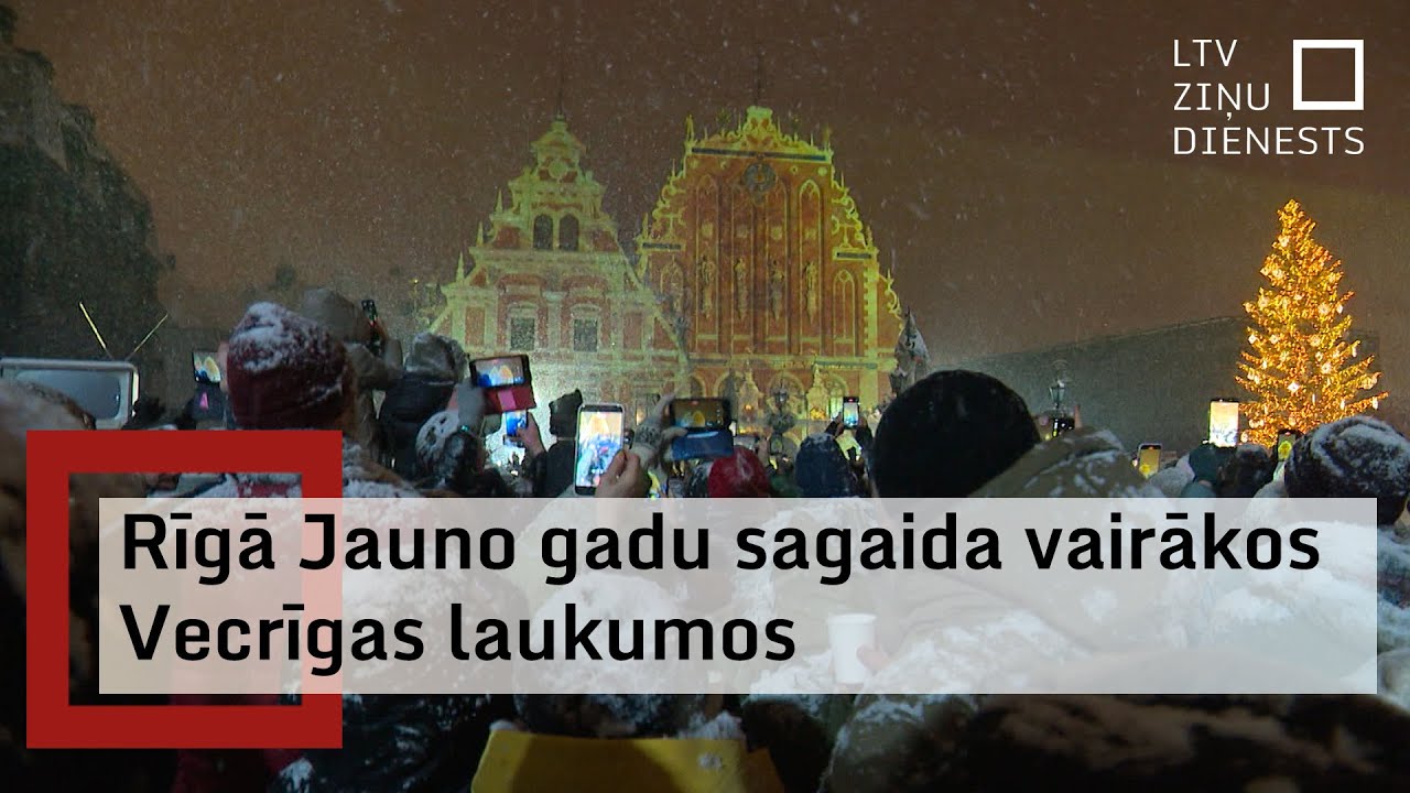 Sniegotā Vecrīga sagaida 2026. gadu